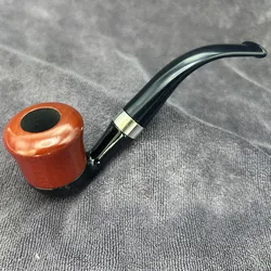 1pcs Red Wood Tobacco Smoking Pipe Handcrafted Wooden Handle Vintage Pipe