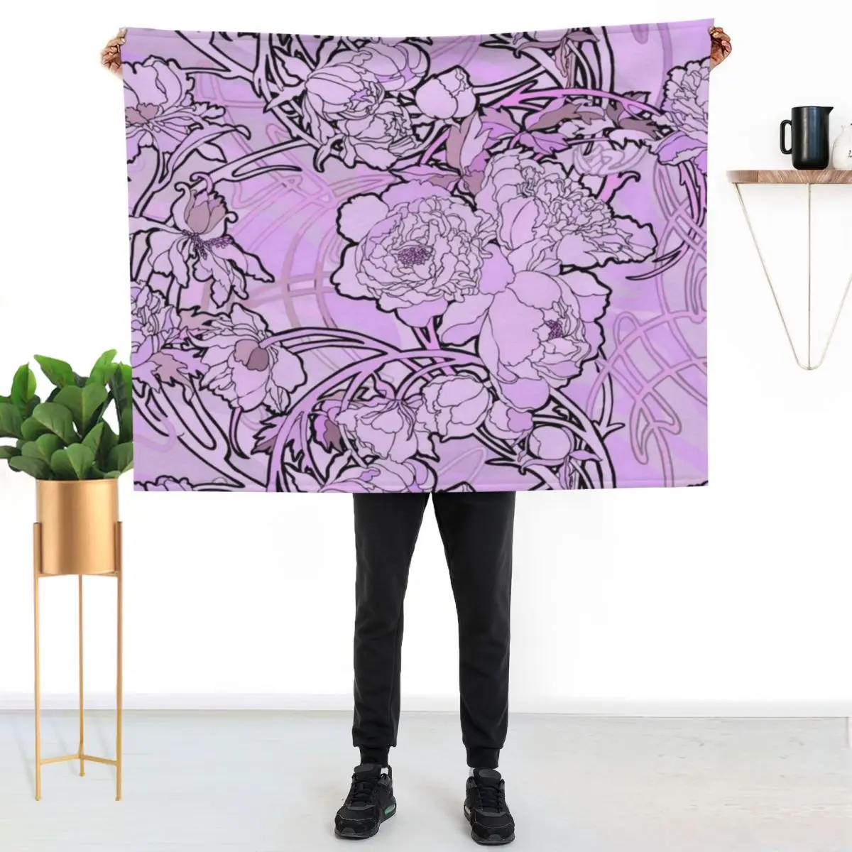 Alphonse Mucha - Flowers, (1860-1939),No,06. Throw Blanket Moving Plush Warm Giant Sofa Summer Soft Plaid Blankets