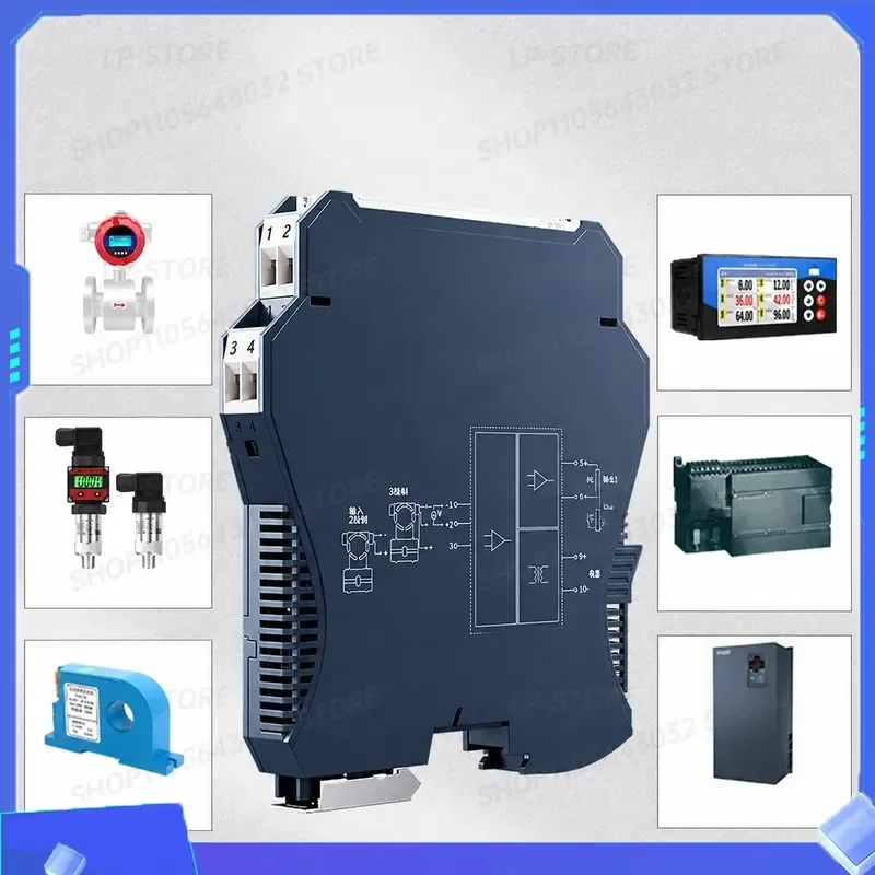 for Photoelectric DC Signal Isolator 0-10V to 4-20mA Analog Conversion Module Current and Voltage Transmitter