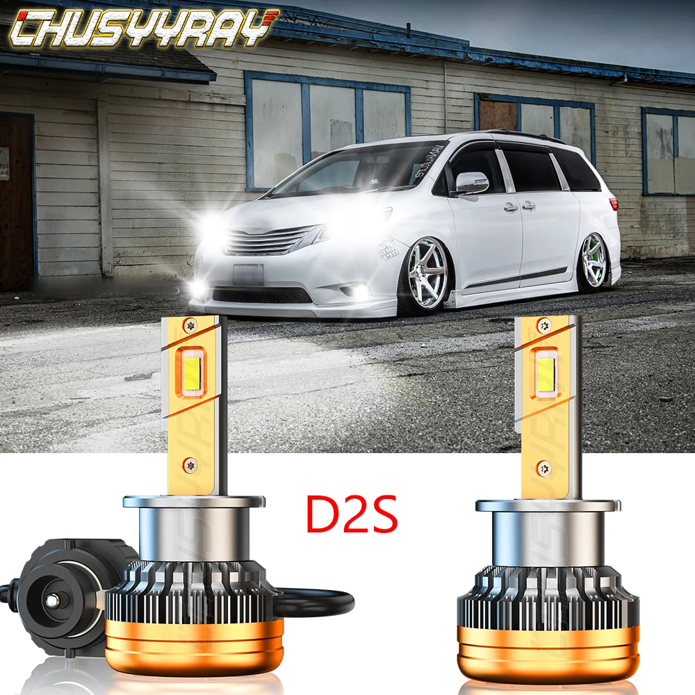 

CHUSYYRAY Compatible For Toyota Sienna 2004-2010 2X D2S Front HID Xenon White Headlight Bulb Low Beam Car accsesories luzes