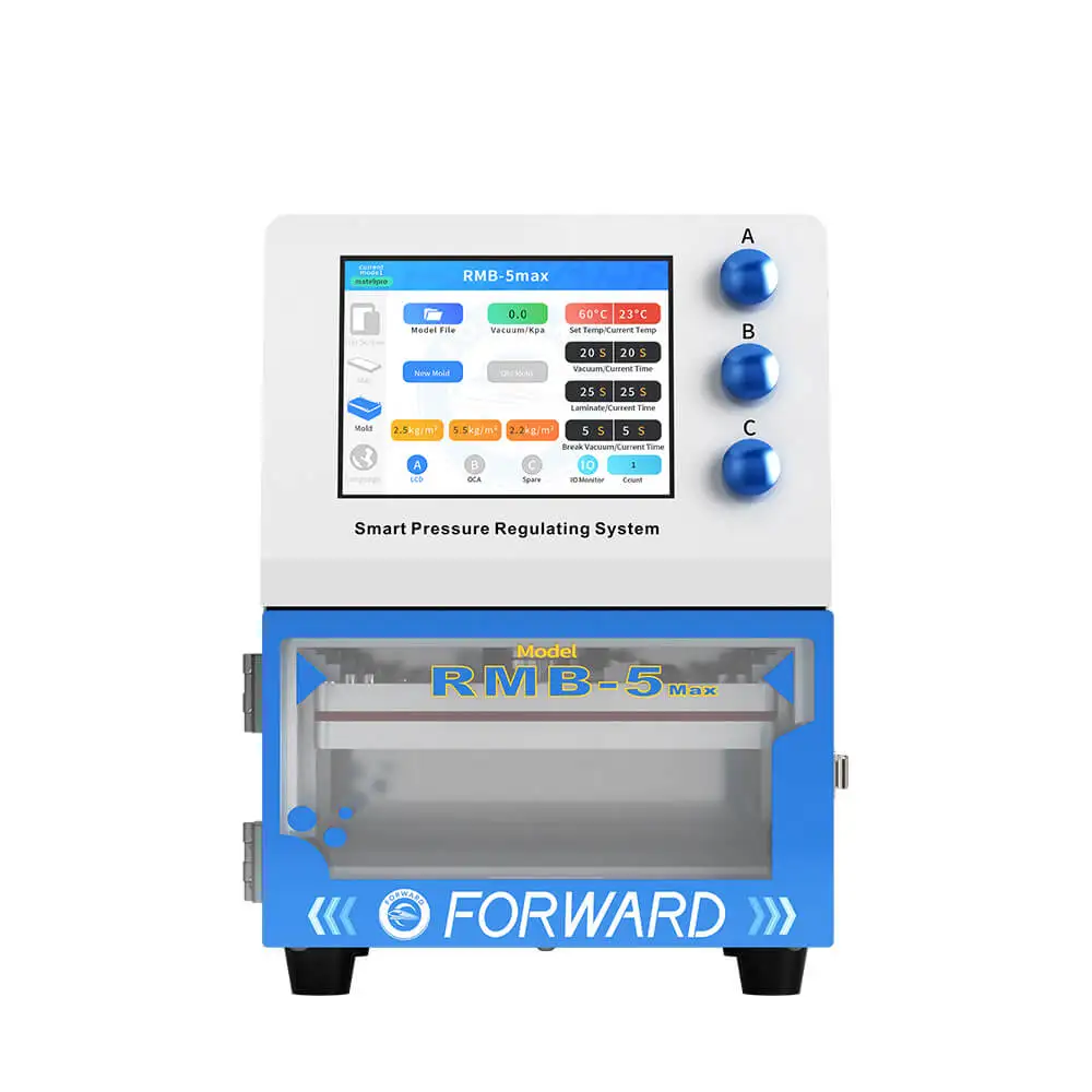 New RMB-5 Max OCA LCD Vacuum Lamination Machine Smart Pressure Regulating For Edge  Glass Replacement