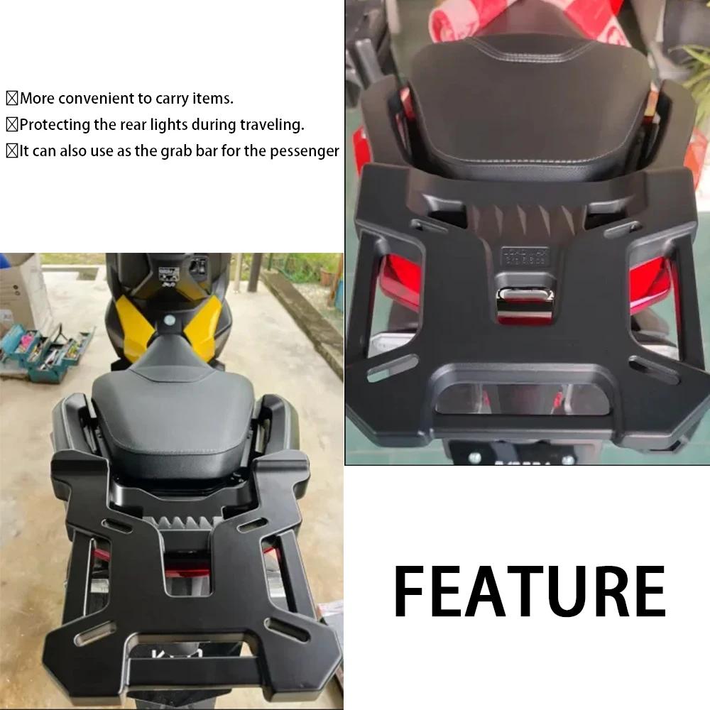 Suitable for 22-26 Models of Honda ADV160 Motorcycles Aluminum Alloy Rear Rack for Carrying Goods and Luggage Cargo Trunk Rack