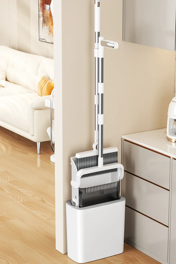 

New Broom And Dustpan Set Hair-Free Cleaning Tools Home Combination Dust Swee Tools Broom And Tra Fork Storage broom trash can