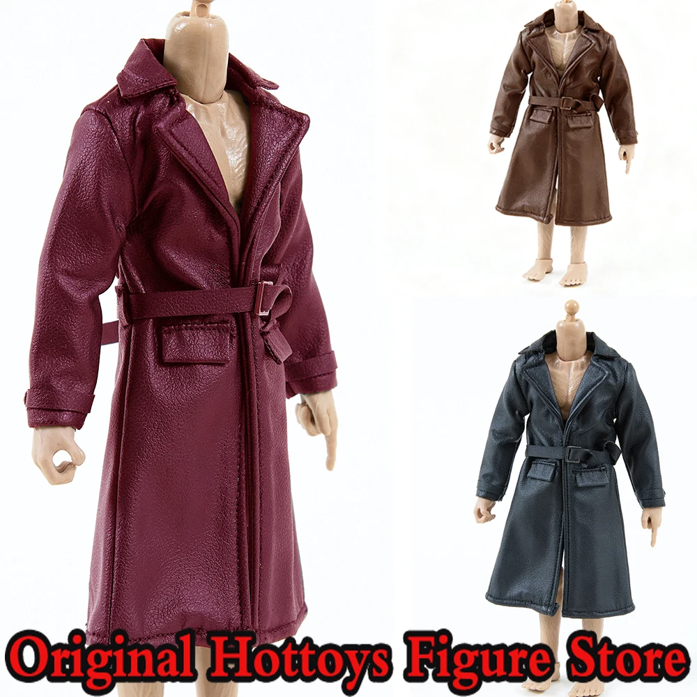 

In Stock 3 Color 1/12 Scale Male Soldier Clothes Medium Long Style Leather Windbreaker For 6-inches Action Figure Model Doll