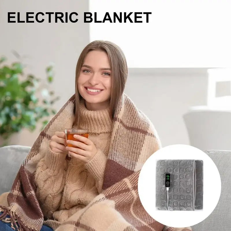 Electric Blanket Throw Smart Heated Blanket Throw Comfortable Body Warmers Portable Hand Warmer For Sofa Couch Bed