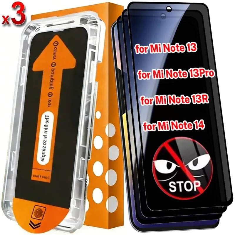 

Screen Protectors for Redmi Note 14 13 Pro 4G 5G Privacy Tempered Glass with Dust Free Easy Installation Kit for Red Mi 13R Pro