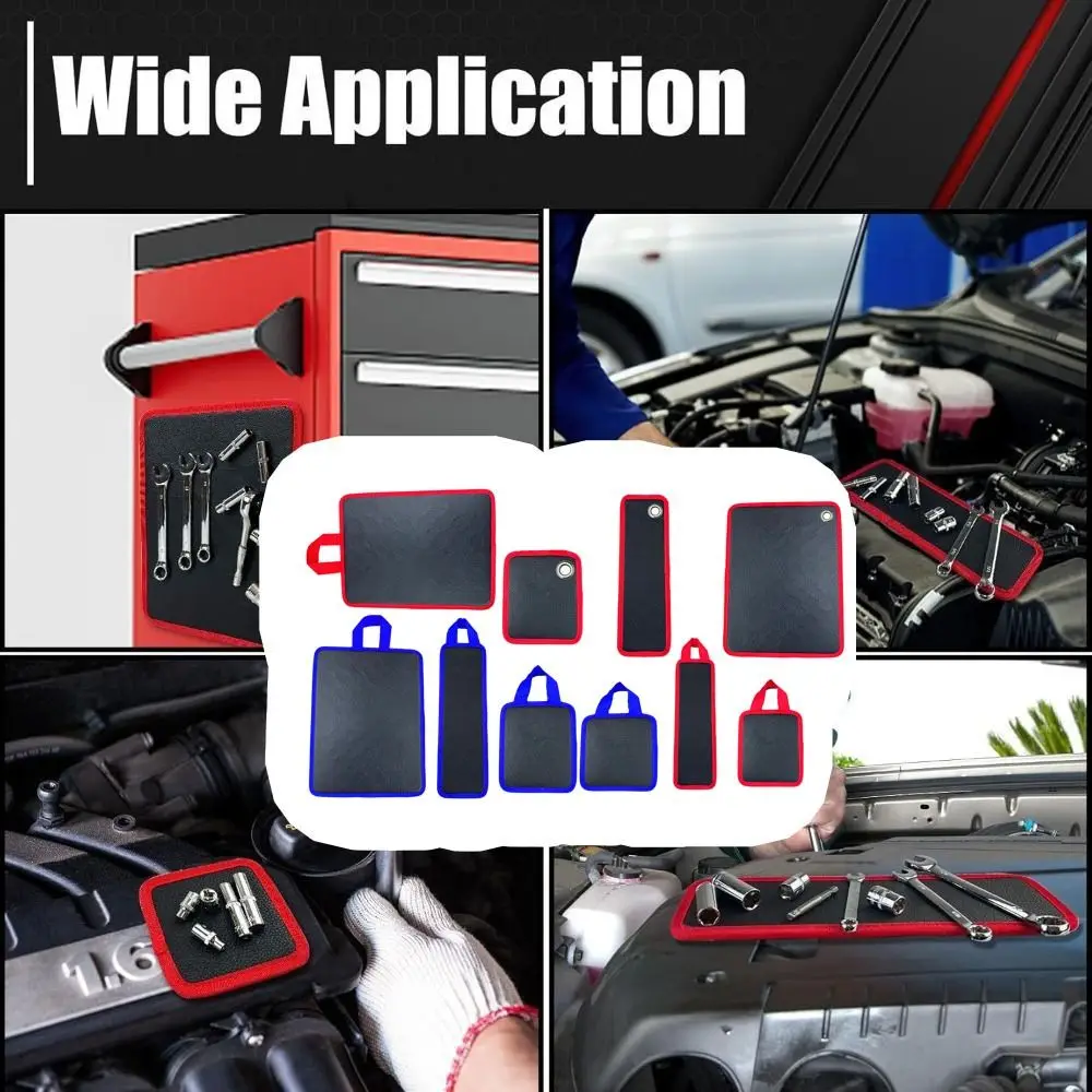 With Handle Magnetic Tool Mat Strong Magnet Heavy-Duty Magnetic Parts Organizer Durable PVC Surface Non-Slip