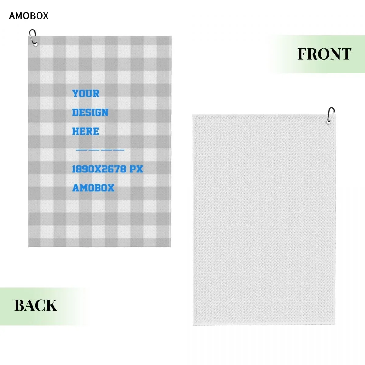 AMOBOX-Customizable Golf Towels, Suitable for Men's Golf Gifts, Travel Accessories, Toiletry, 24x16