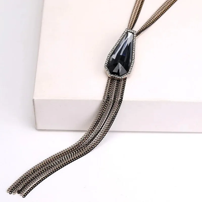 Цепочки для свитеров с кисточками, подвески и осенние и зимние аксессуары, уникальный женственный стиль, универсальные и элегантные ожерелья.