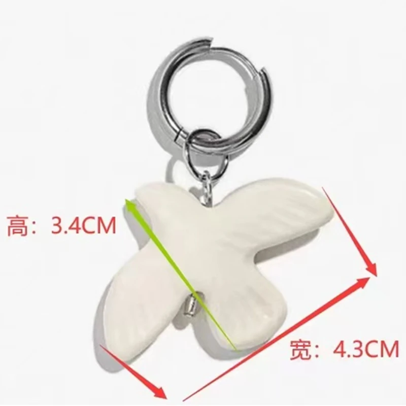 2pcs Peace Dove Ceramic Beads For DIY Jewelry Making Porcelain Accessories For Bracelets Earrings Necklaces
