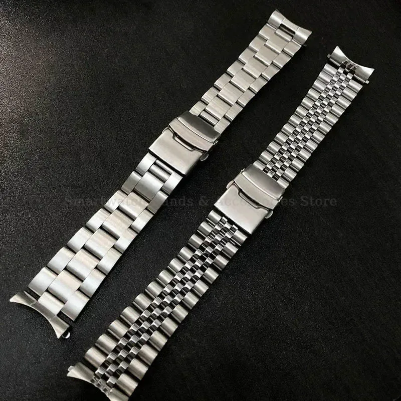 20mm 22mm Stainless Steel Watch Strap for Seiko SKX007 Luxury Wrist Band for Oyster for Jubilee Curved End Bracelet Accessories