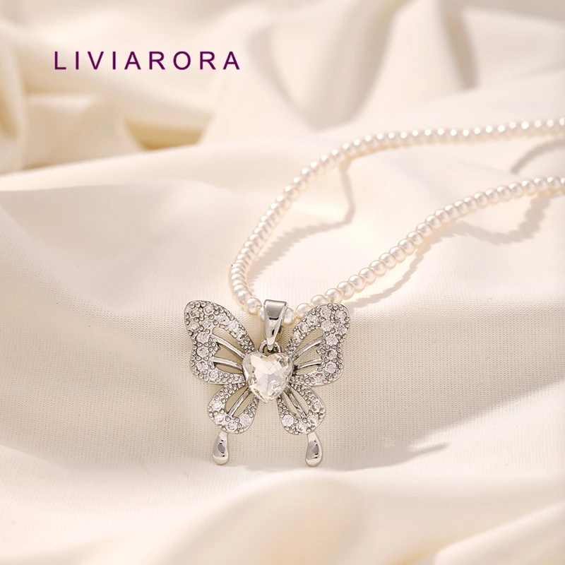 1/2/3Pcs Rhodium Plated Hollow Wing Butterfly Pendant For Jewelry Making,Heart Zircon Butterfly Charms For DIY Necklace Making