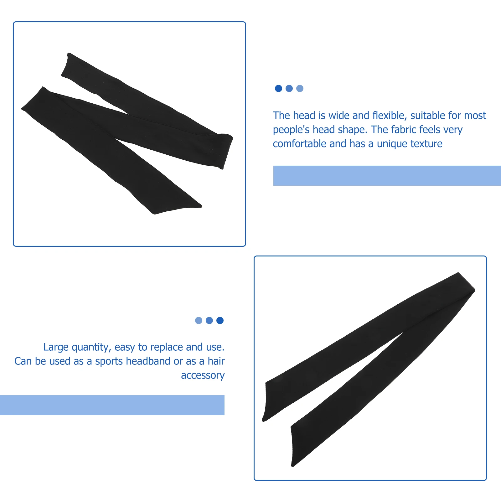 

3Pcs Sweat Absorbing Headbands for Sports Lightweight Stretchy Moisture Wicking Hair Band Tennis Basketball Running Workout