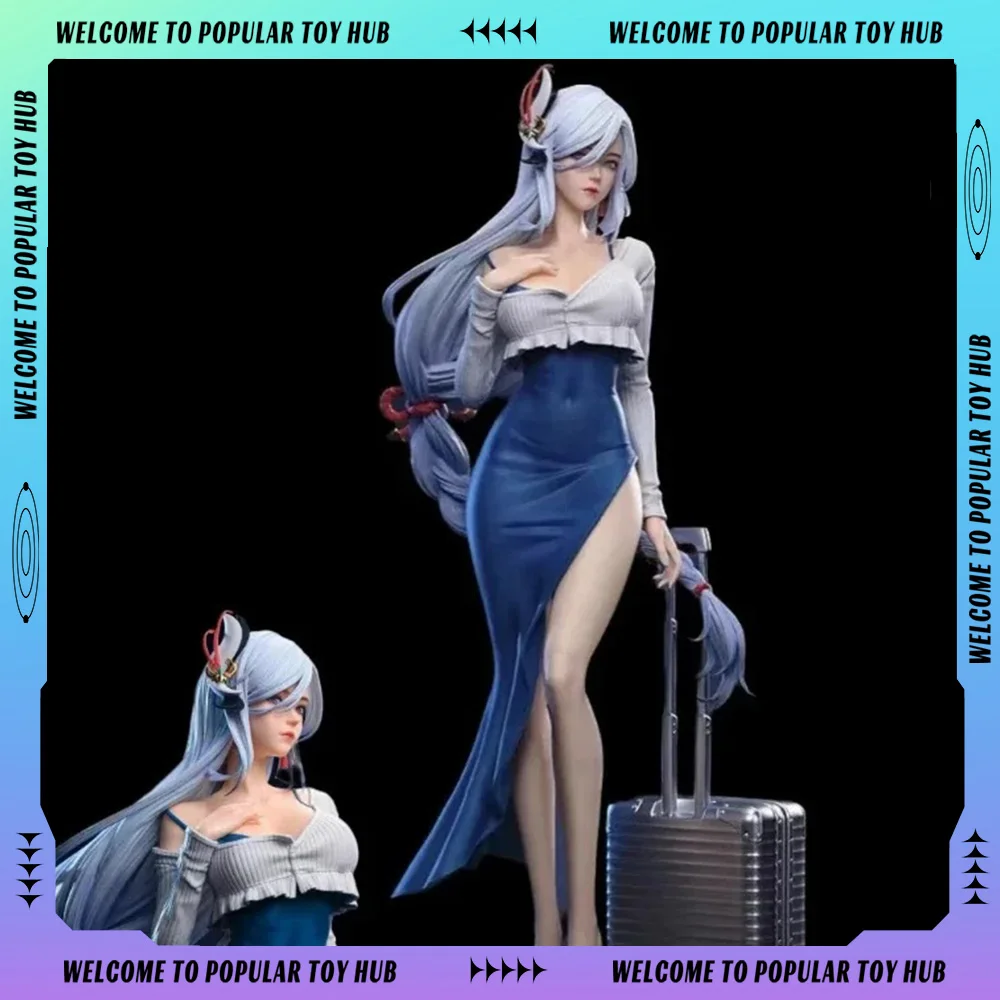 45cm Shenhe Genshin Impact Anime Figures Sexy Shenhe Game Model Ice Girl GK Pvc Model Collection Custom Birthday Perimeter Gifts