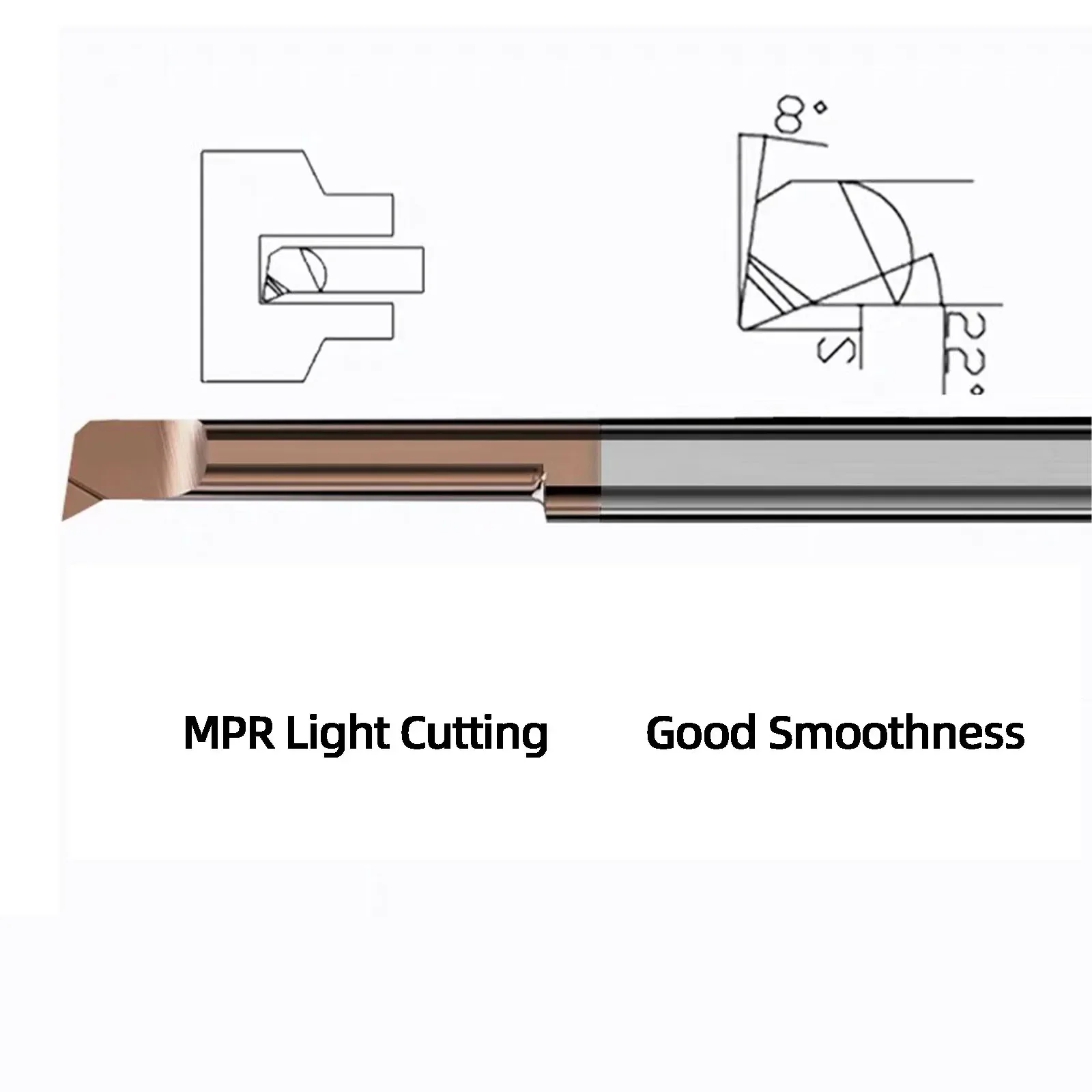 MPR Carbide Thread Tool Boring Small Diameter Inner Groove Inner Hole Profiling Turning Tool Micro Metal MPR2 MPR3 MPR4 MPR5