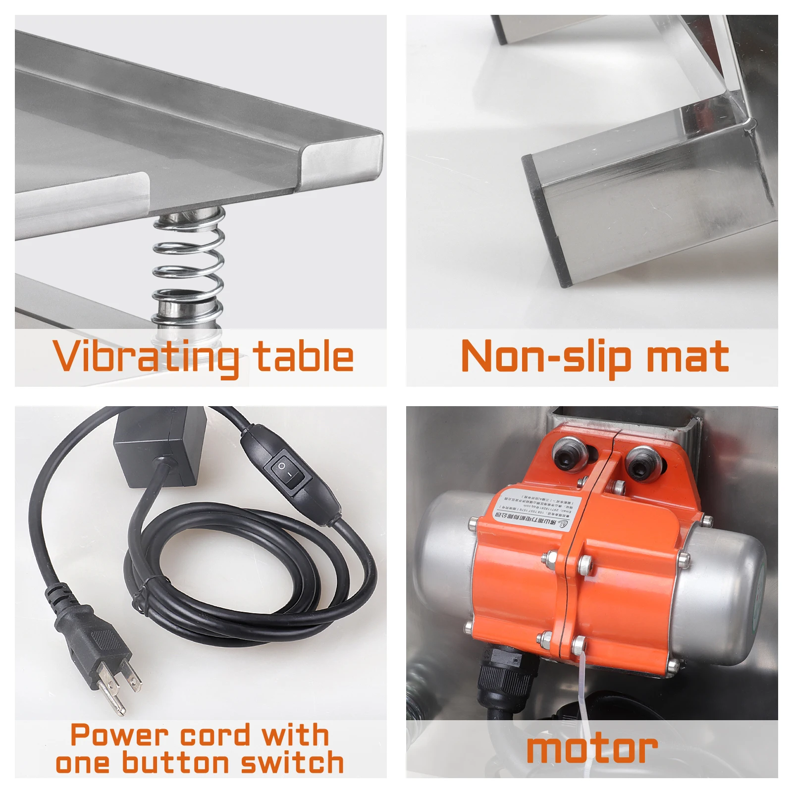 Small Concrete Vibration , Platform Bench Test B, Concrete Test, Stainless Steel, 3000 rpm, 35 cm