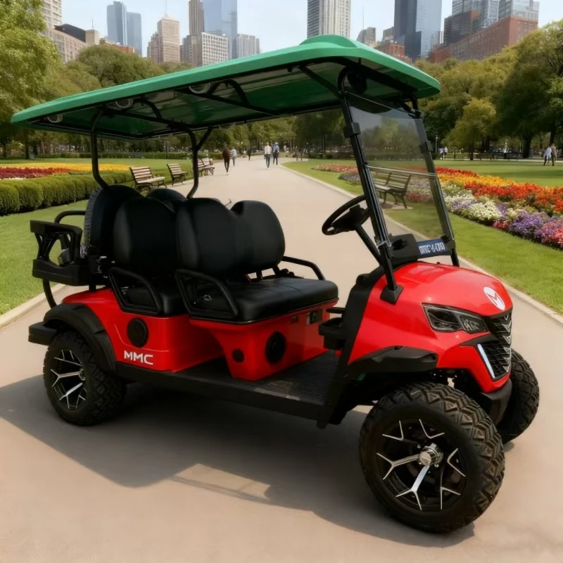 عربة جولف كهربائية احترافية مخصصة 4WD MMC، 60 فولت 5000 وات، مقاعد 2/4/6/8، 63 كم/ساعة، عربة جولف منزلية متعددة الوظائف #3