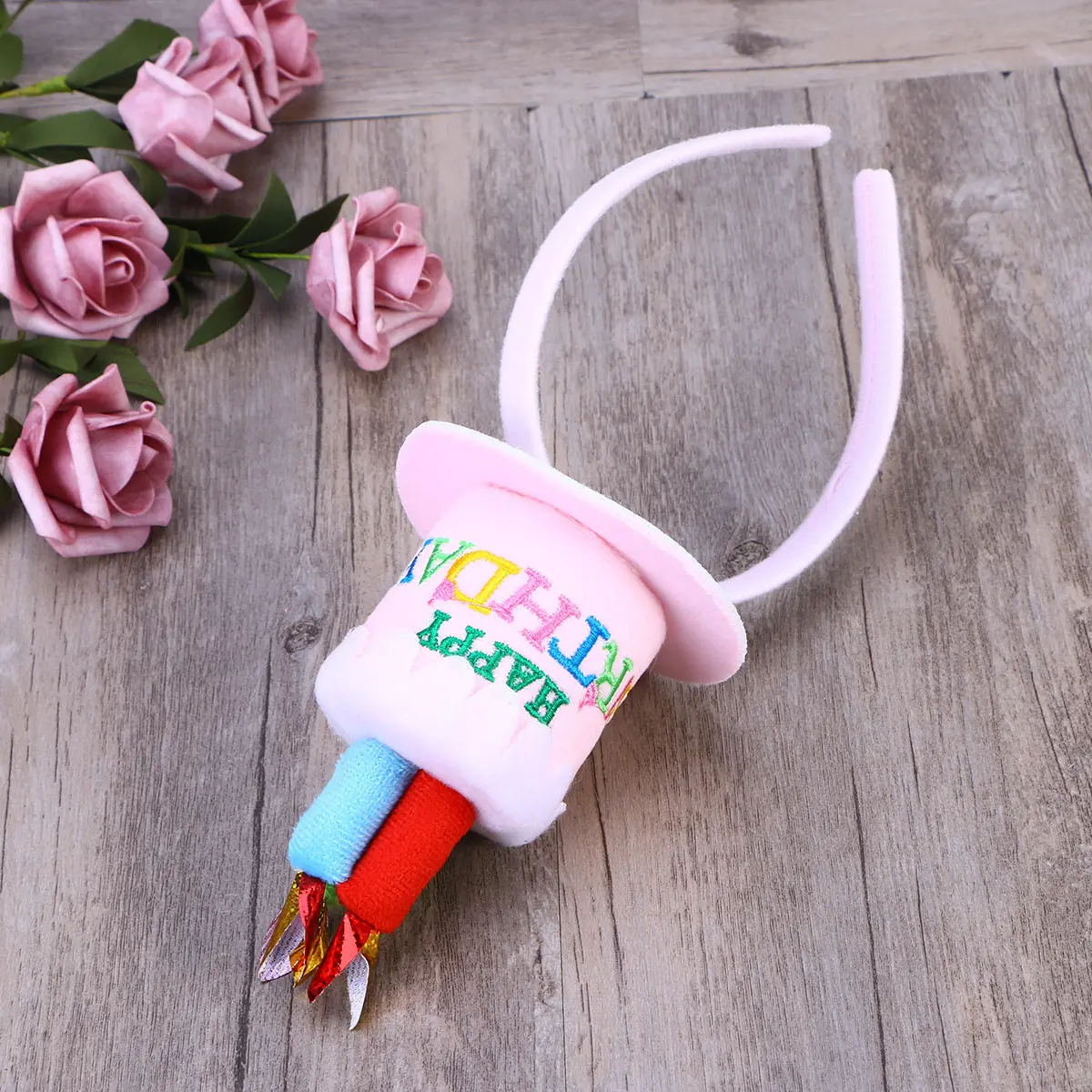 

Повязка на голову в виде торта, 1 шт., розовая, тканевая, декоративная, для дня рождения, для женщин и девочек, для вечеринок, маскарадов, карнавалов