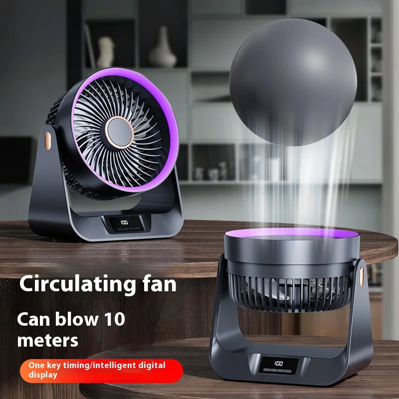 Table Air Circulator Fan for Home Bedroom Strong Airflow Fan 90° Adjustable Settings 28db Low Noise Desk Fan for Office Kitchen