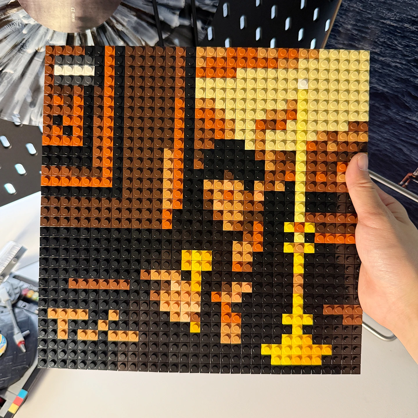 Drake Take Care Album Cover MOC Mosaic Pixel Bricks Hip Hop Rap R&B Fans Collection Home Wall Decor Gift