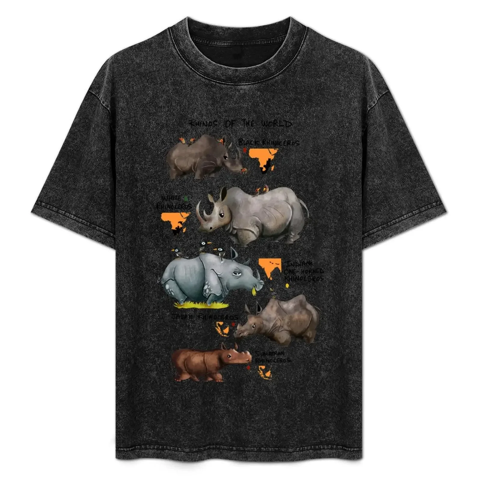 

Rhinos of the World T-Shirt graphic shirts customs design your own essential t shirt mens graphic t-shirts big and tall