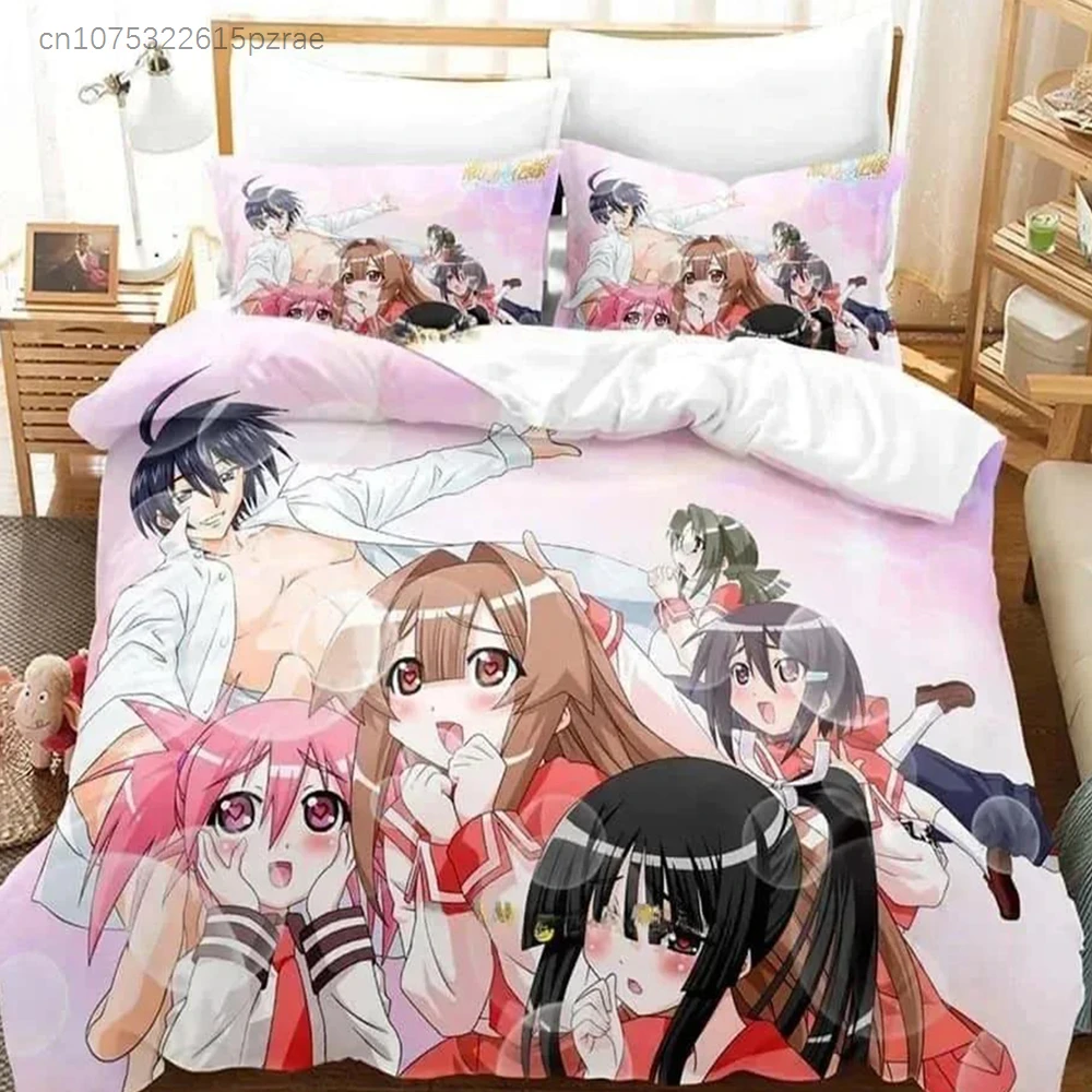 3d Anime Seto No Hanayome My Bride Is A Mermaid Bedding Set Printed With Pillowcase Duvet Cover Soft Queen King Bedclothes Home