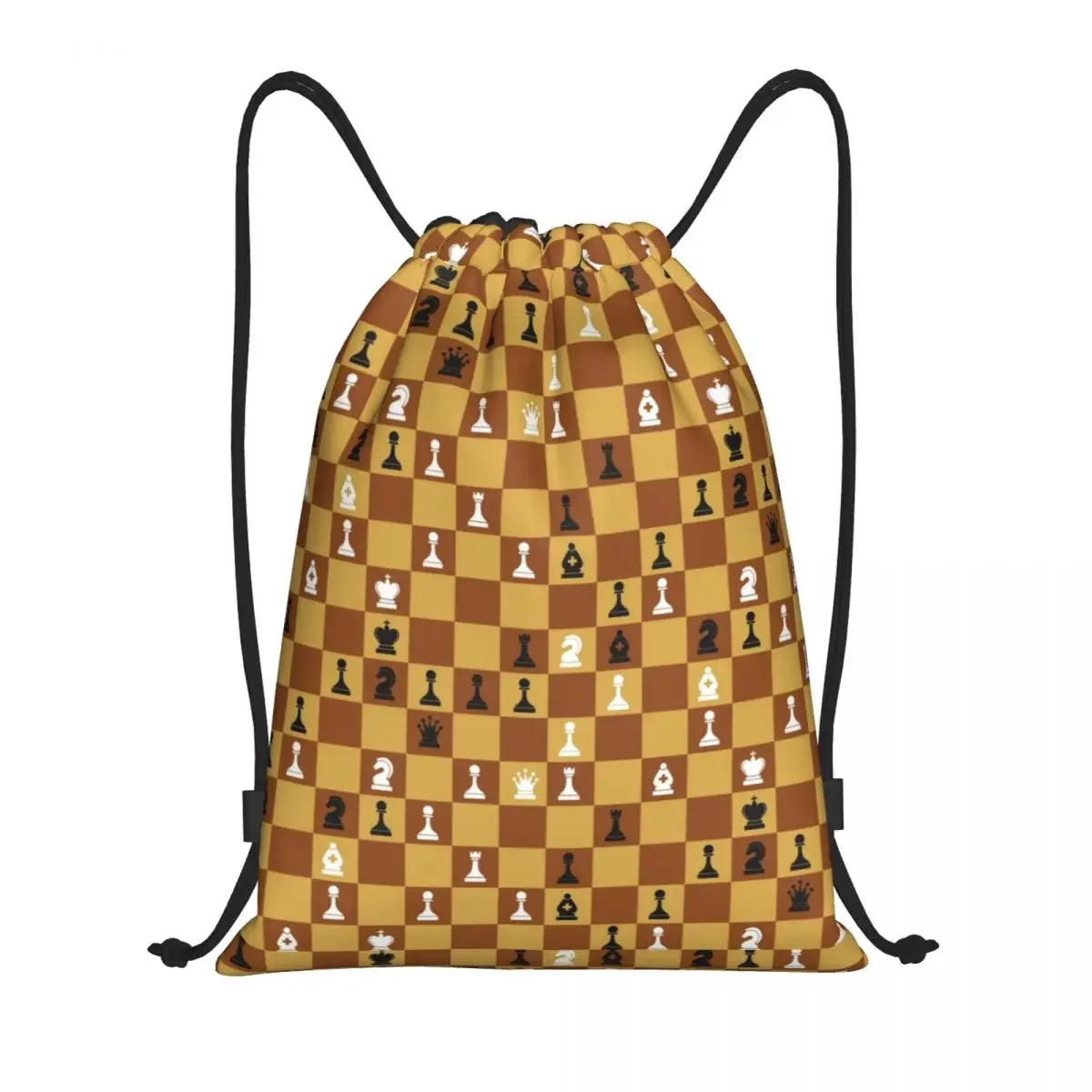 Custom Chess Board Drawstring Backpack Bags Women Men Lightweight Chessboard Game Player Gym Sports Sackpack Sacks for Yoga