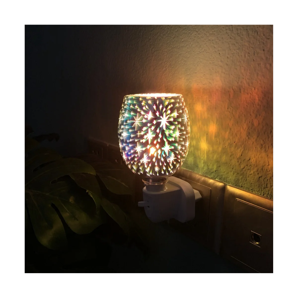 3D elétrico cera derreter queimador, lâmpada de aromaterapia, luz noturna, parede, plug-in difusor, decoração, UK Plug