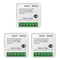 B48A 3X Tuya 16A MINI Wifi Switch DIY 1-Way Remote Control Timer Relay Automation For Smart Life Work
