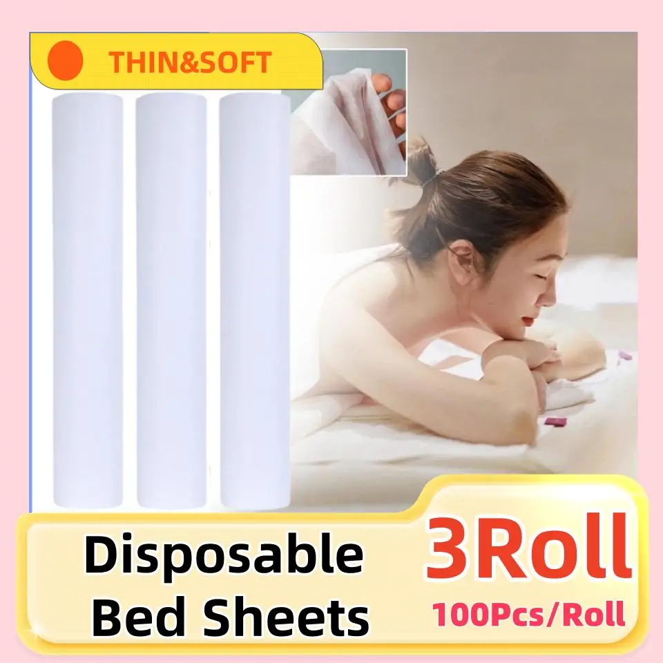 3Pcs New Disposable Bed Sheets Bedroom Massage Table Sheet Beauty Salon Spa Non-woven Pillow Towel Tattoo Bath 70x53cm