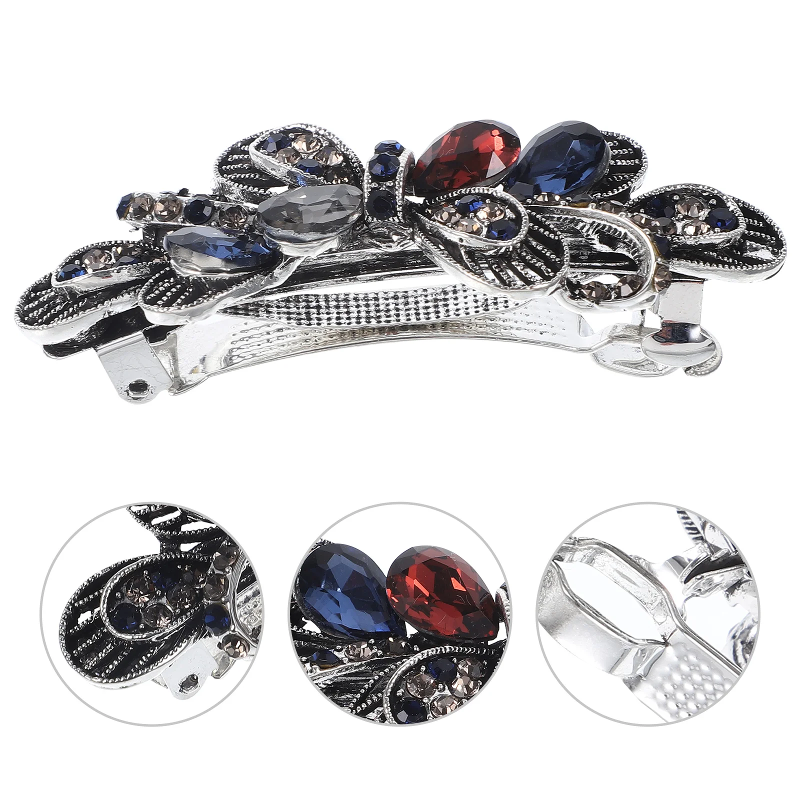 

Rhinestone Barrettes Crystal Clips for Women Bridal Hair Accessories Elegant Metal Decorative Pins Wedding Formal