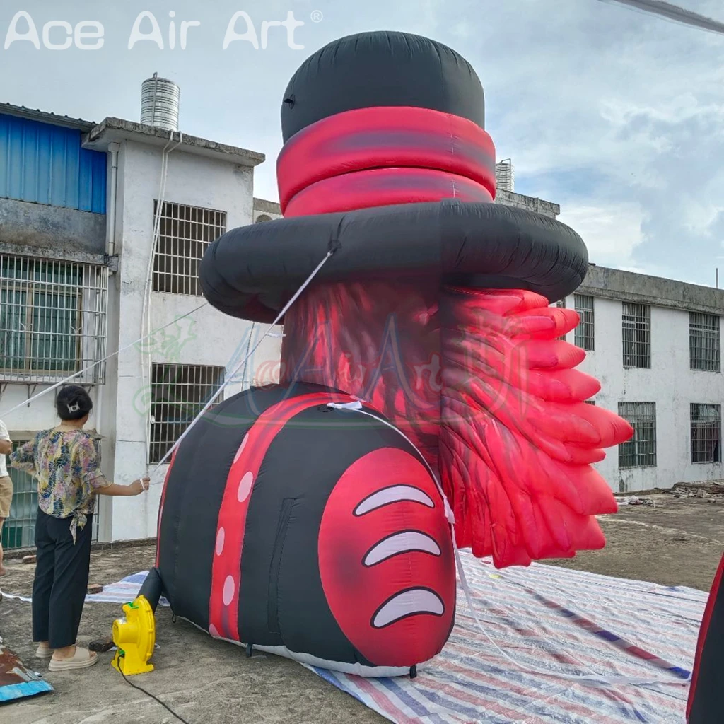رأس مهرج عملاق مخيف قابل للنفخ بطول 4 أمتار جمجمة المهرج الشريرة للبناء وديكور سقف المنزل