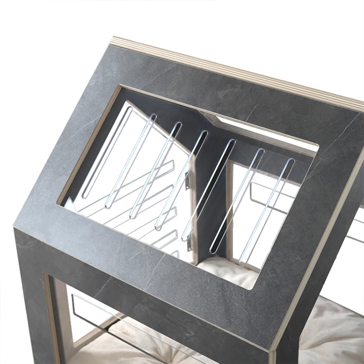 الحديثة الخشب الكلب قفص الكلب الأثاث بيت الحيوانات الأليفة الخشب قفص الحيوانات مع باب قفص الحيوانات الأليفة الخشبي الصلب #6