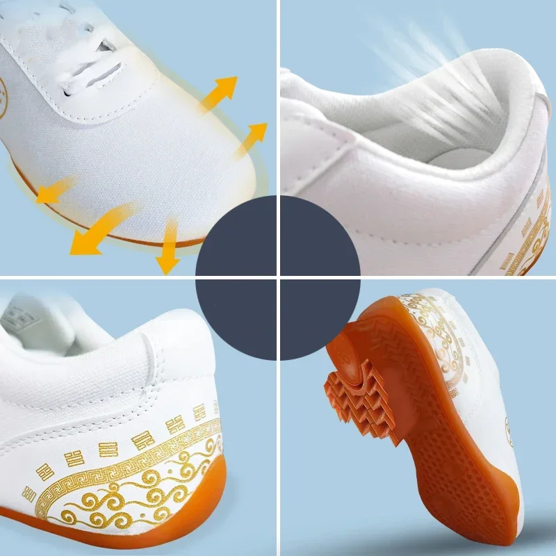 Scarpe Kung Fu in tela Tai Chi Wing Chun Scarpe da ginnastica sportive tradizionali cinesi per arti marziali Tessuto in cotone manuale traspirante