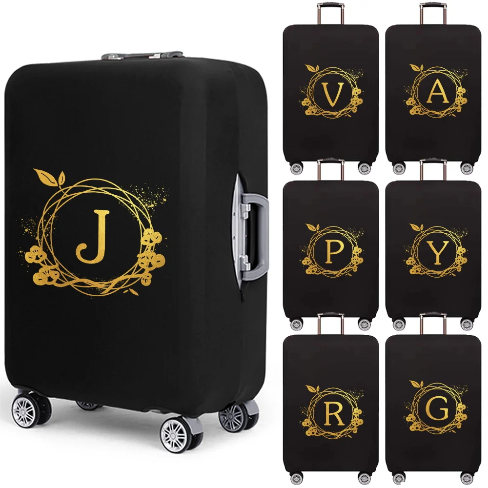 Elastic Thicken Luggage Protective Cover Suitable18-32 Inch Trolley Case Suitcase Dust Cover Wreath Letter Travel Accessories