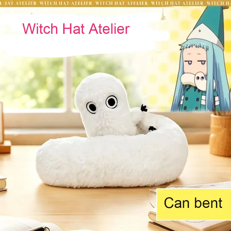 Muñeco de peluche Quillworm con sombrero de bruja de Atelier, juguete de peluche de Tongari Boushi No Atelier, almohadas decorativas de Atelier con sombrero de bruja