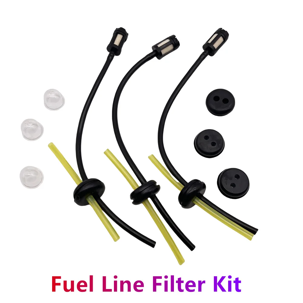 9PCS New Universal Trimmer Fuel Line Filter Kit For Brush Strimmer Lawn Mower Primers Fuel Hose Garden Tool Parts High Quality