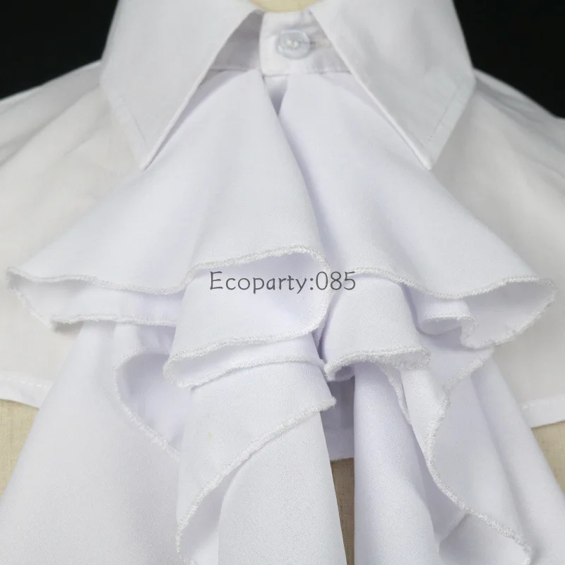 Jabot de encaje con volantes desmontable para hombre y mujer, cuello falso victoriano Vintage, Gargantilla exótica de Cosplay, ropa de discoteca,