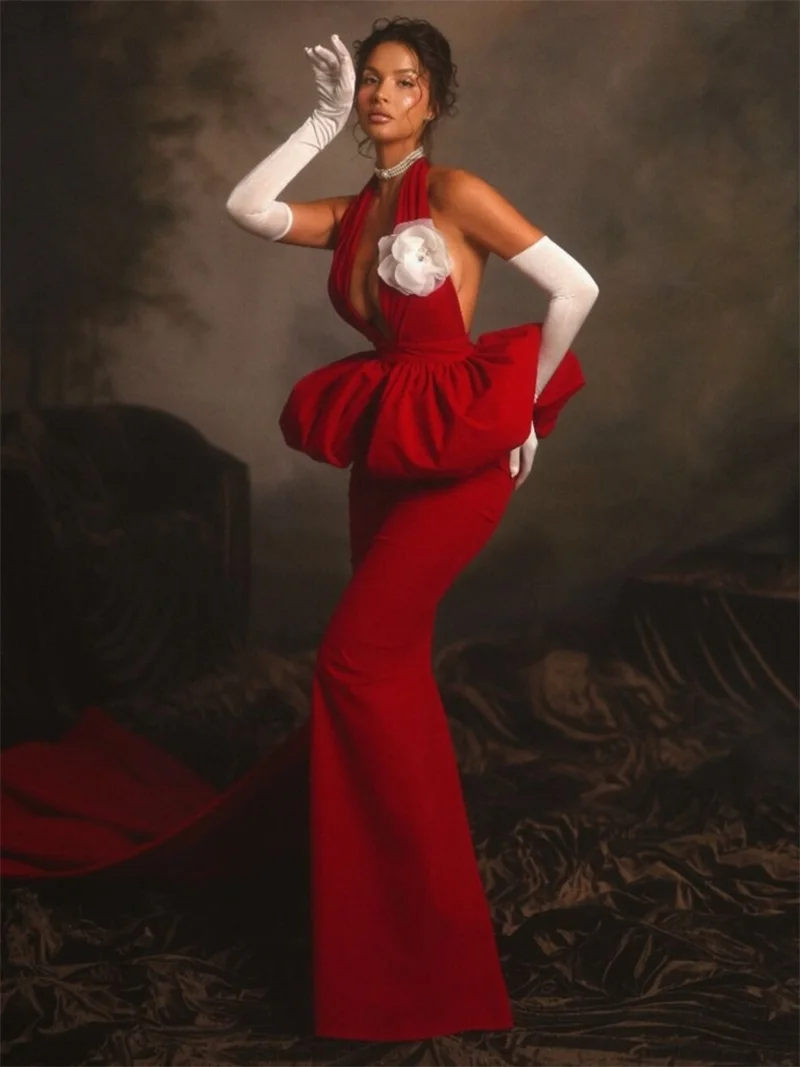 red-women's-prom-dress-sexy-deep-v-neck-sleeveless-3d-flower-hot-girl-formal-casual-party-prom-gown-robes