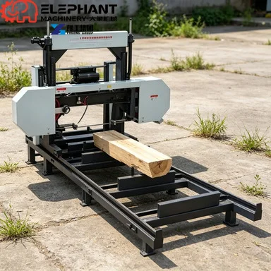 YG Automatic Band Saw Diesel / Electric Portable Wheels Mini Outdoor Band Saw Machine