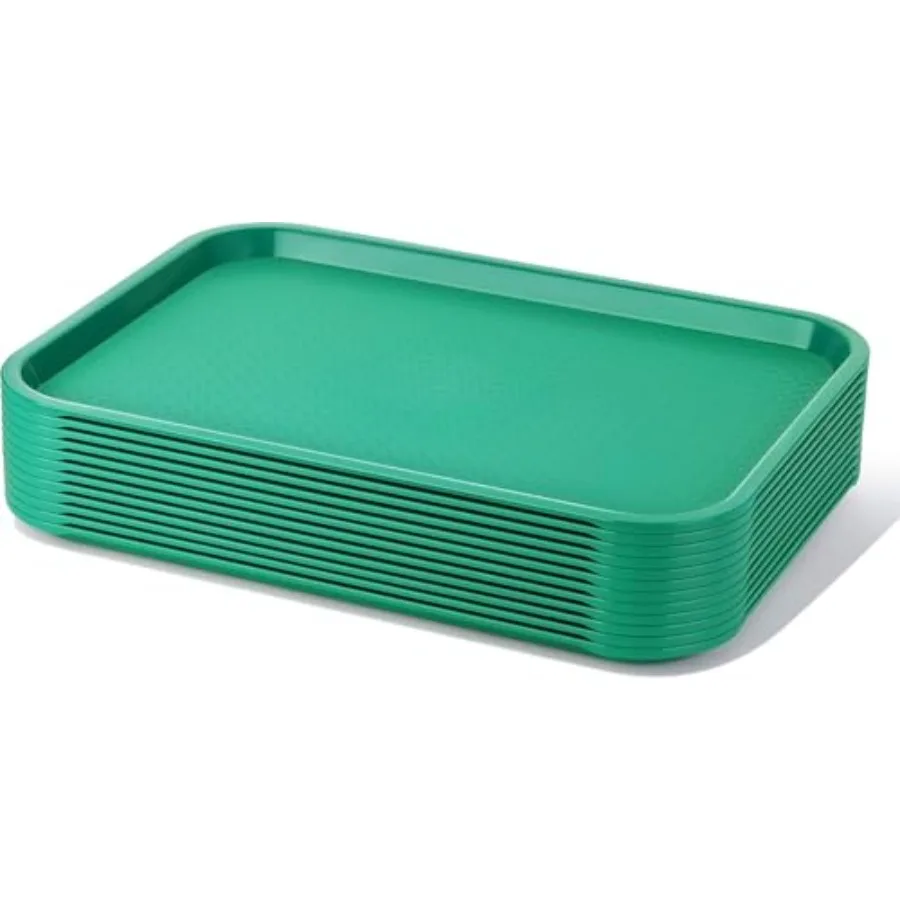 

Fast Food Tray Set of 12 Green 12 by 16-Inch