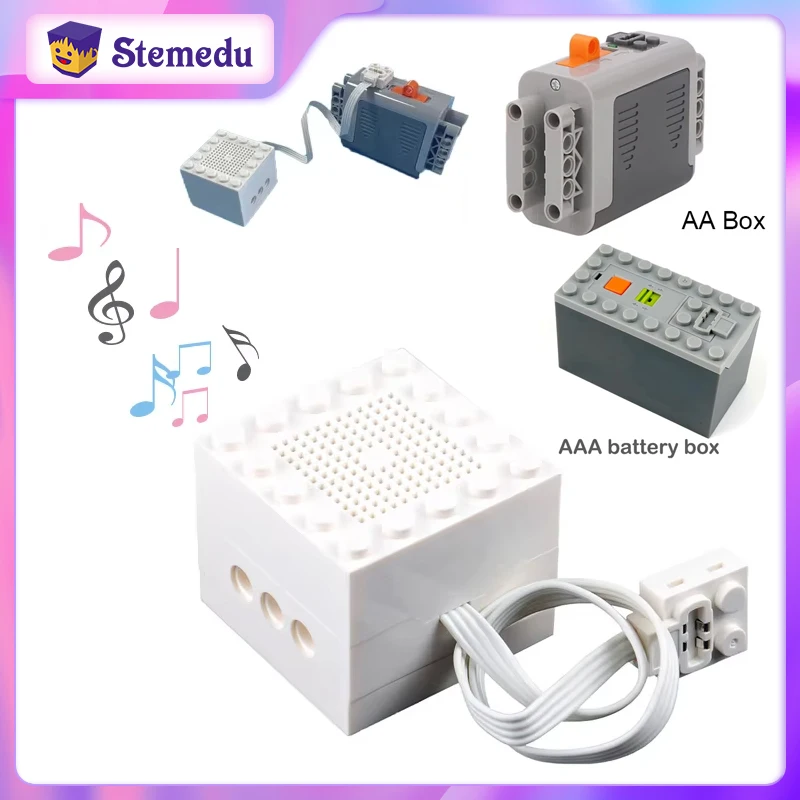 MOC Blue-tooth Speaker Building Blocks Car/Train Music Box Sound Module Music Play Modification DIY Assembled Toys Bricks Parts
