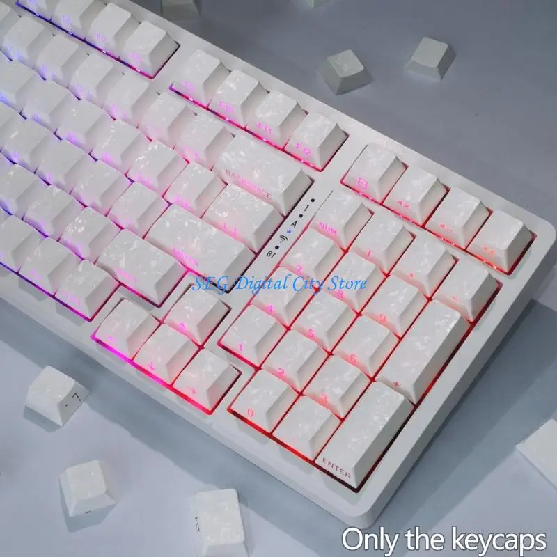 U75B Carbon Fiber Texture 2.0 Keycap Set 140Keys PBT Side Print Backlight Keycaps