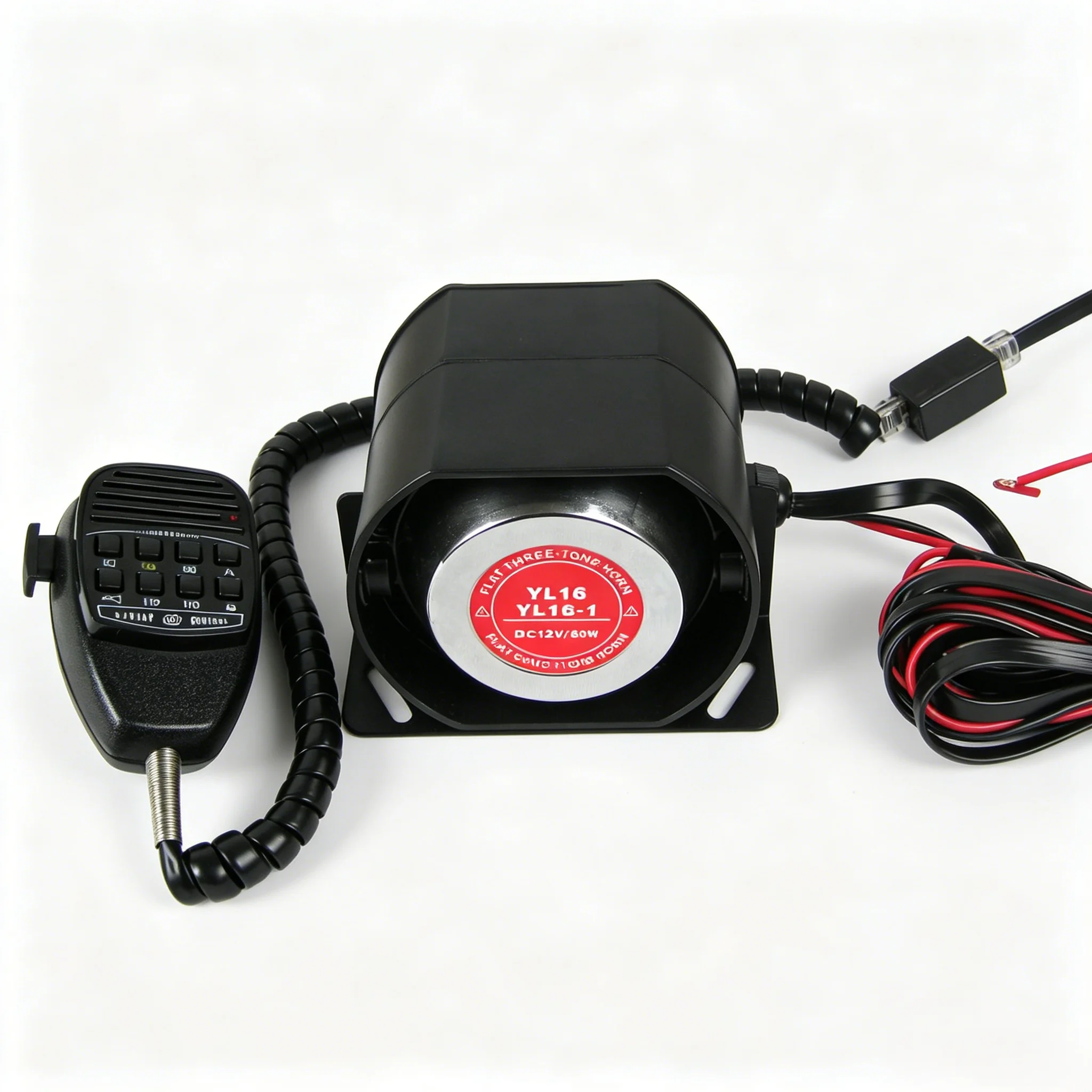 3Tones Car Siren alarm Horn 80W Claxon Horn Alarm Horn Police siren Ambulance siren Horn Fire Truck alarm with handle controller
