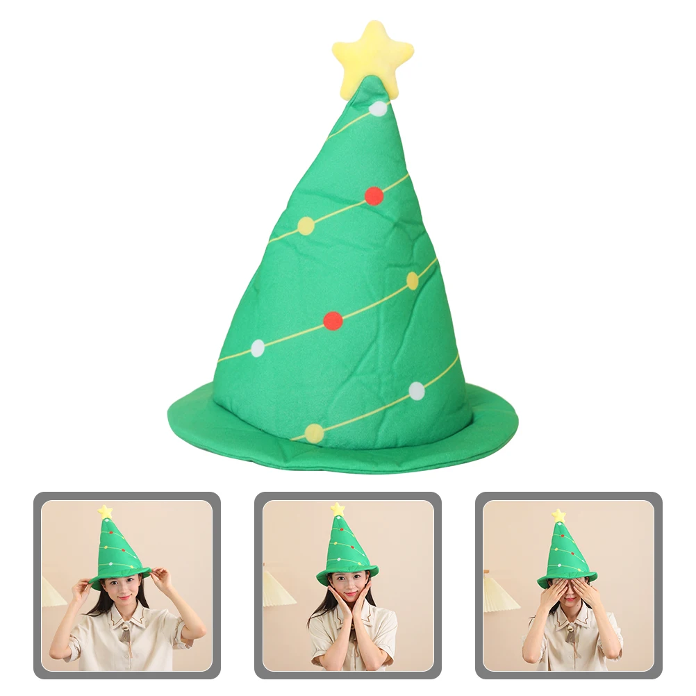 

Christmas Tree Hat Party Cosplay Costume Adult Festival Decorative Xmas Fancy Dress Holiday Photo Prop Accessory