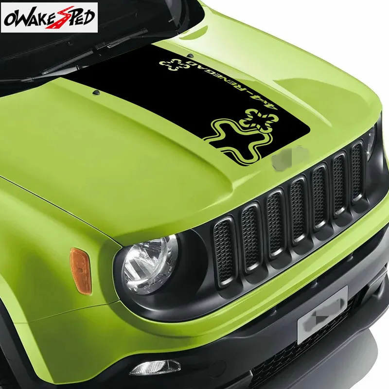 

For Jeep Renegade 2016 2017 2018 2020 2021 2022 2023 Car Hood Cover Engine Sticker Star Off Road Vinyl Decal Film Accessories