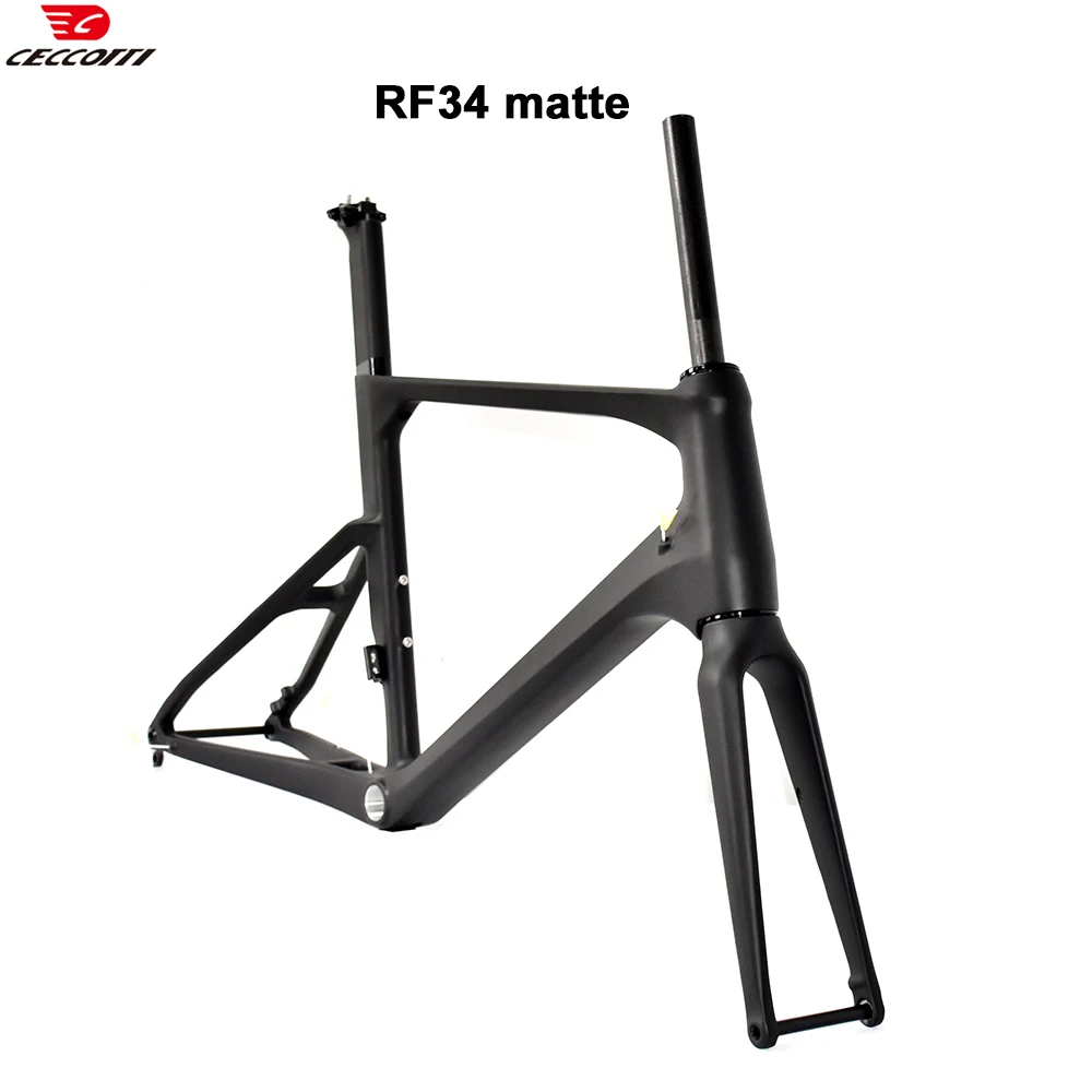 CECCOTTI RF34 Model T1000 Full Carbon cruisers Bike Frame BB68 Thread City Bike Frame Disc Brake Leisurely Bicycle Frameset