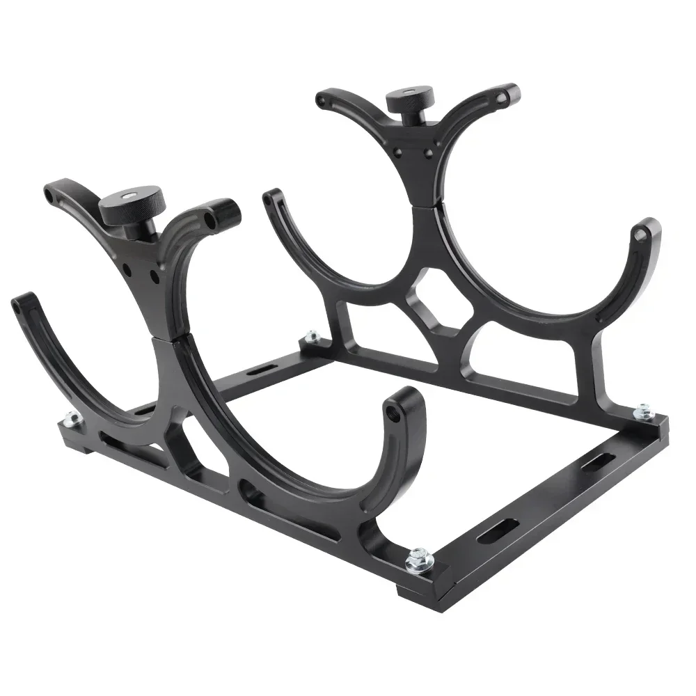 دعامة تثبيت زجاجة مزدوجة من أكسيد النيتروس الألومنيوم الأسود مقاس 7 بوصات عالية الجودة (NOS) لزجاجات أكسيد النيتروس ذات 10 رطل و15 رطل #4