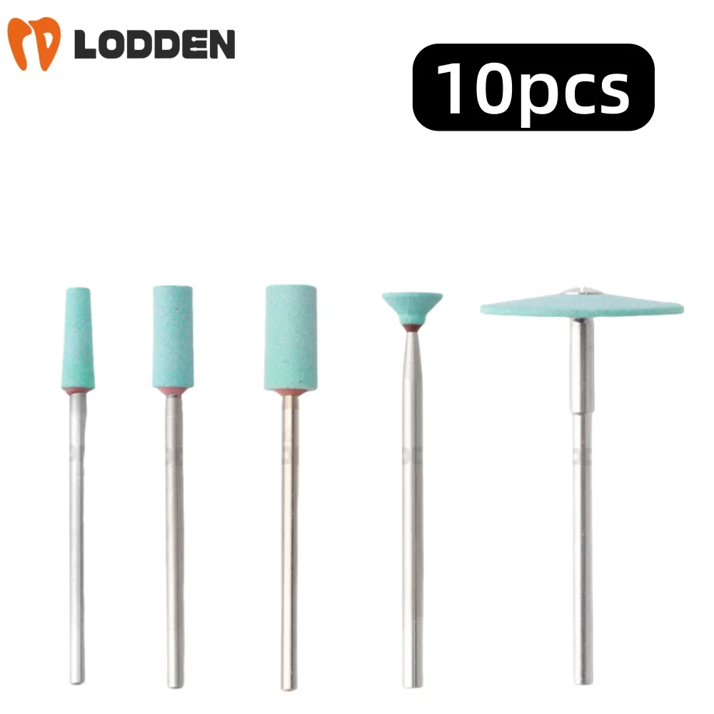 10pcs Dental Zirconia Polishing Burs DG for emax Lab Polisher Medium Grit Green Ceramics Pregnant Diamond Burspcs