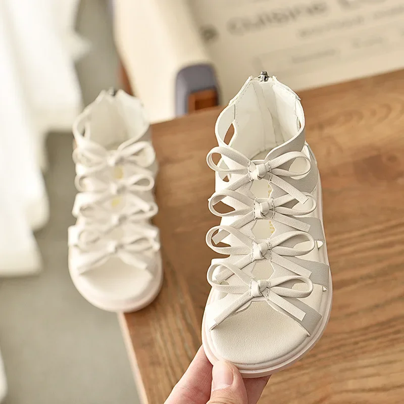 Size 21-36 Kids Sandals For Girl Summer Outdoor Beach Shoes Girls Gladiator Sandals Small Cute Bowknot Baby Toddler Girl Sandals image 3